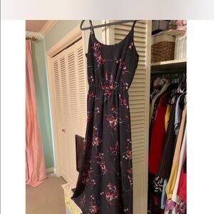 Black Swan Dark Floral Maxi Dress